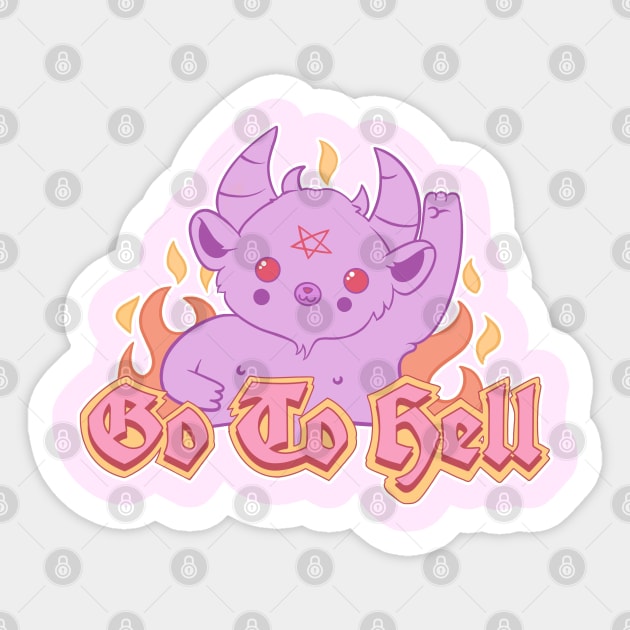 Go to hell Sticker by X-TrashPanda